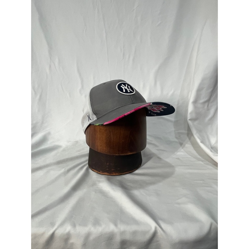 47 Brand New York Yankees Floral Under MLB Gray Mesh Trucker Hat Baseball Cap - Picture 10 of 12